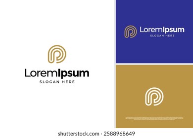 Minimalist letter P O or O P monogram logo vector design. Luxury of Initial P or O unity logo design template