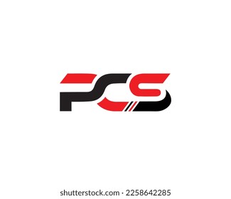 Minimalist Letter PCS Letter Initial Logo Design Template Vector Illustration.