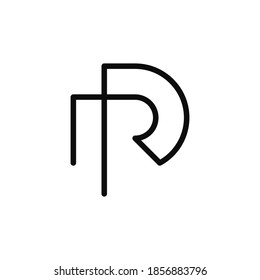 Minimalist Letter PR RP Logo Template