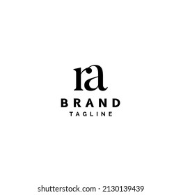 Minimalist Letter ra Logo Design