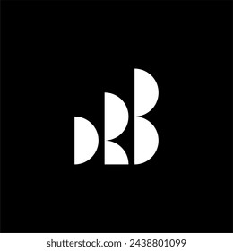 minimalist letter RB or DRB logo concept vector