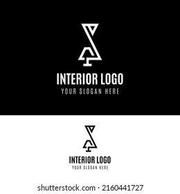 minimalist letter s interior logo design template for you brand