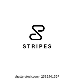 Minimalist letter S logo made from a single line in monochrome black. Perfect for modern brands, tech companies, and personal branding. Sleek, stylish, and versatile design for any industry.