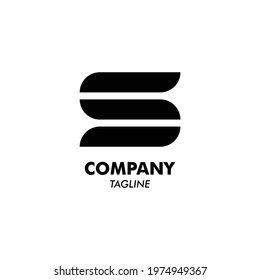 minimalist letter S logo template