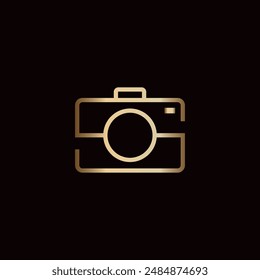 Letra minimalista S Fotografía Logo Icon Vector