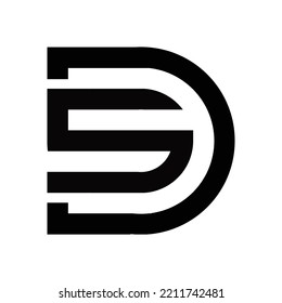 Minimalist Letter SD DS Logo Design