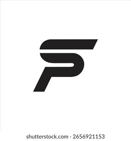 Minimalist letter SP or PS logo design branding template.