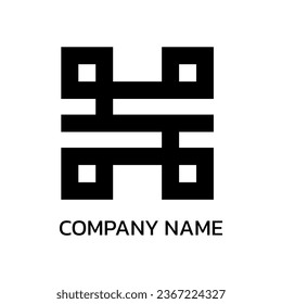 Ilustración vectorial del logotipo SX carta minimalista en fondo blanco