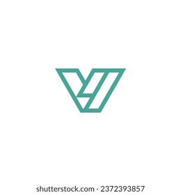 Minimalist letter V logo simple