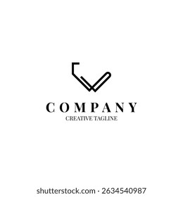 Minimalist letter V logo for your business in luxury concept. Logo design template