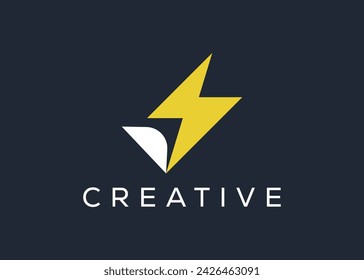 Minimalistischer Buchstabe v Volt Vektor-Logo-Design-Vorlage. Kreatives modernes Volt Thunder Logo