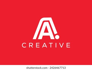 Minimalist letter A vector logo design template