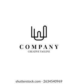 Minimalist letter W logo for your business in luxury concept. Logo design template