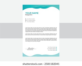 Minimalist Letterhead Template for Business | Stylish an Editable Corporate Design – Stand out with a clean and elegant letterhead for company branding. High-quality, printable, and easy to customize.