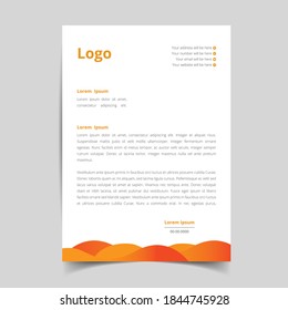 minimalist  letterhead template design, abstract creative pattern with corporate stationery. full vector eps10