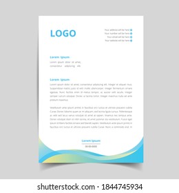 minimalist  letterhead template design, abstract creative pattern with corporate stationery. full vector eps10