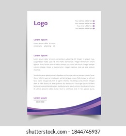 minimalist  letterhead template design, abstract creative pattern with corporate stationery. full vector eps10