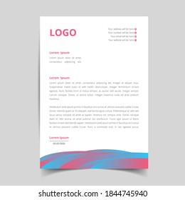 minimalist  letterhead template design, abstract creative pattern with corporate stationery. full vector eps10