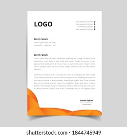 minimalist  letterhead template design, abstract creative pattern with corporate stationery. full vector eps10