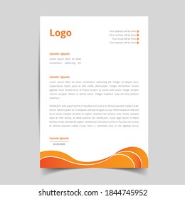 minimalist  letterhead template design, abstract creative pattern with corporate stationery. full vector eps10