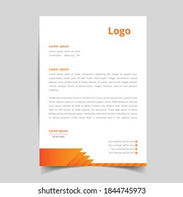 minimalist  letterhead template design, abstract creative pattern with corporate stationery. full vector eps10