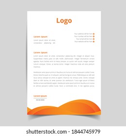 minimalist  letterhead template design, abstract creative pattern with corporate stationery. full vector eps10