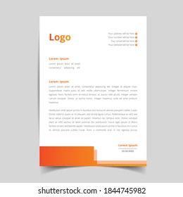 minimalist  letterhead template design, abstract creative pattern with corporate stationery. full vector eps10