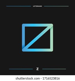 Concepto de marca de texto minimalista para logotipos con la letra inicial Z.