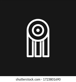 Minimalist Lettermark concept for logos with the initial letter A.