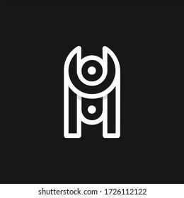 Minimalist Lettermark concept for logos with the initial letter M.