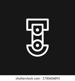Concepto de marca de texto minimalista para logotipos con la letra inicial T.