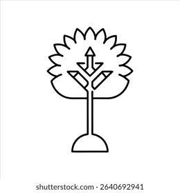 Minimalist Life Tree Icon Religious Symbolism Vector