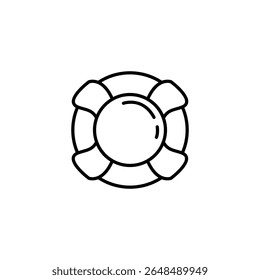 Minimalist Lifebuoy Illustration For Water Safety And Summer Activities
