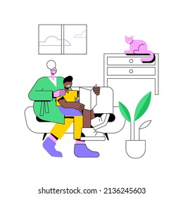 Minimalist lifestyle abstract concept vector illustration. Minimalist consumption, reduce buying, simple living, less financial burden, low expenses lifestyle, few possessions abstract metaphor.