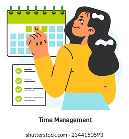 Minimalist lifestyle. Simple and restrained living practice. Modern trendy idea of decluttering a living routine. Mindful time management. Flat vector illustration