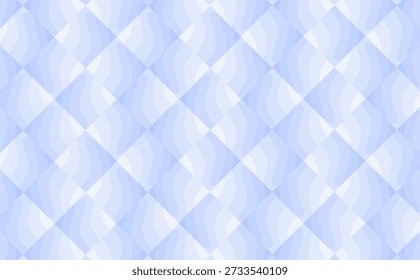Minimalist light blue seamless pattern with geometric diamonds and soft wavy textures. Ideal for professional web backgrounds, corporate branding, and modern surface designs.