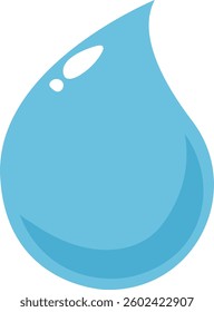 Minimalist Light Blue Water Drop Graphic Element