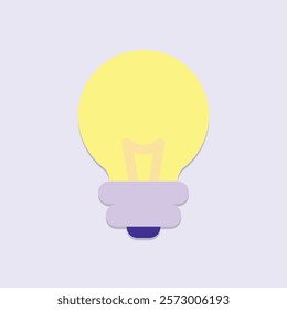 Minimalist Light Bulb Illustration on a Light Background for Creative Ideas