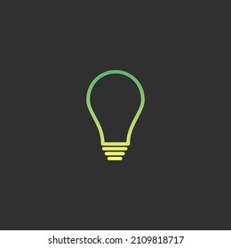 Logotipo de bombilla minimalista. Plantilla de logotipo de vectores de línea de bombilla ligera