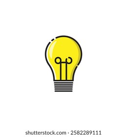 Minimalist Light Bulb Vector Illustration