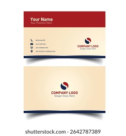 Minimalist light business card design for elegant personal and business identity presentation