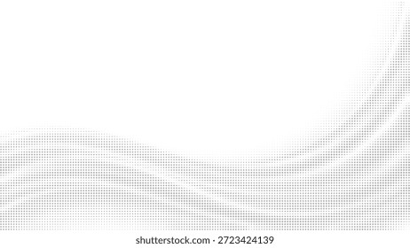 Minimalist Light Gray Halftone Wave Pattern Background for Professional Use Vector Illustration