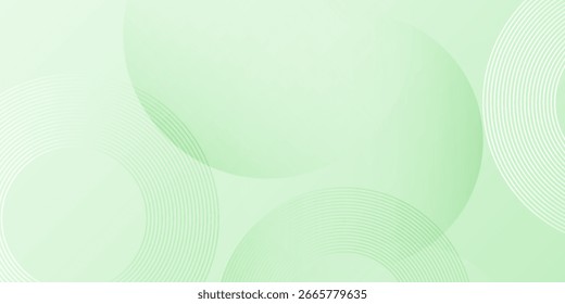Fondo verde claro minimalista con patrones de línea circular suave, traje para el Anuncio, Web, folleto, presentación y cartel