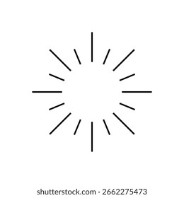 minimalist light rays design element