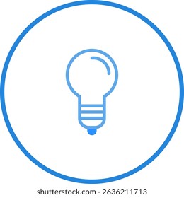 Minimalist lightbulb illustration symbolizing ideas innovation and creativity