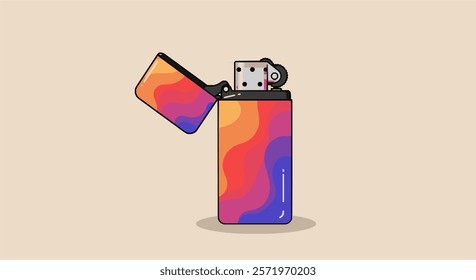 Minimalist Lighter Artwork for Branding, Advertising, Packaging, Lifestyle Campaigns, Product Promotions, and Marketing Materials