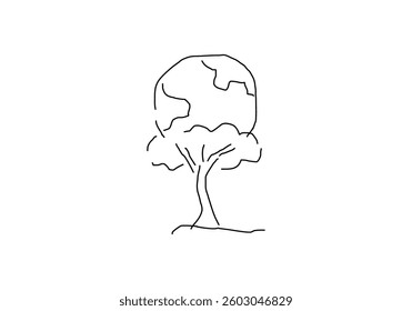  minimalist line abstract illustration symbolizing Earth Day