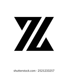 Minimalist line abstract letter Z logo design. Modern simple initial Z logo. Z and X monogram.