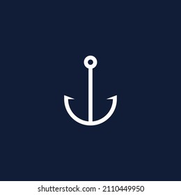 Minimalistische Line Art Anchor Logo Design Inspiration