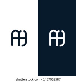 Minimalist line art AY logo. this logo icon made from rectangle round shape in the creative way. It look like A and Y. It will be suitable for which company or service name start with A,Y.